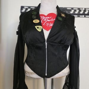 Black Women's Jacket with Pins